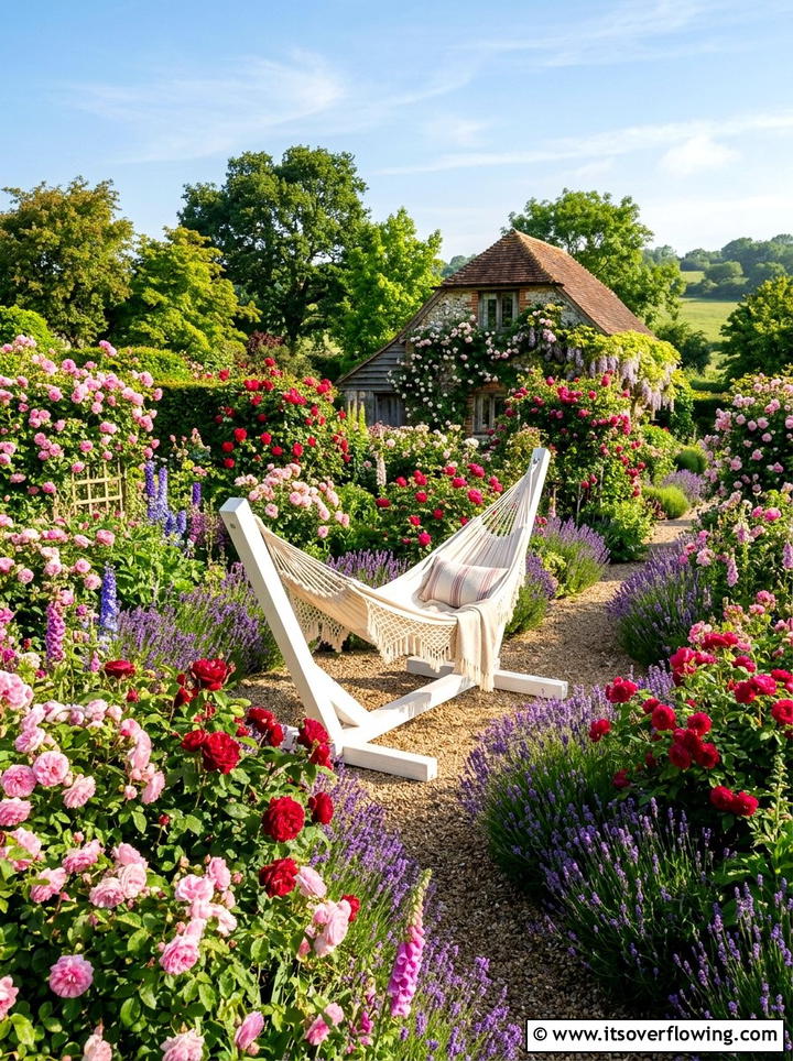 Hammock In Flower Garden - 25 garden decor ideas with hammocks