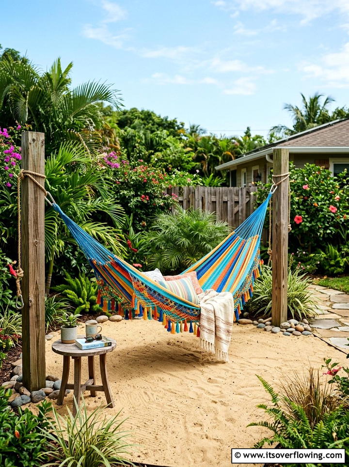 Hammock Lounge - 25 backyard ideas with desert landscape