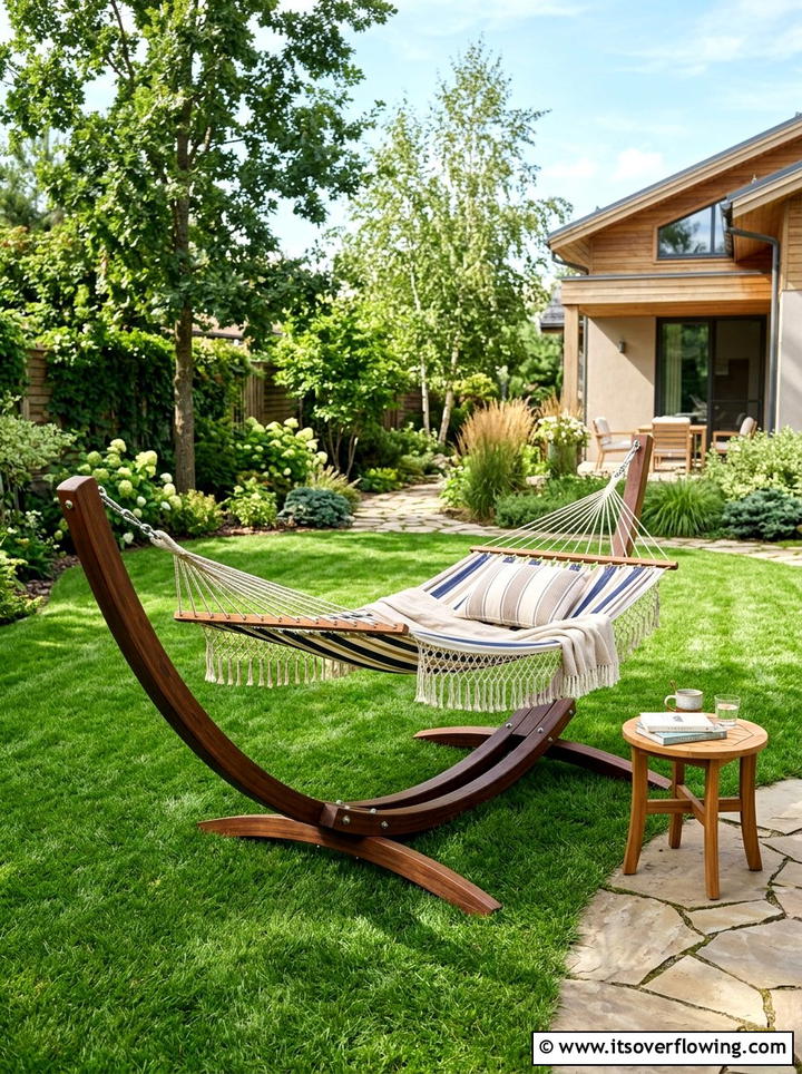 Hammock Stand - 25 backyard ideas with hammock