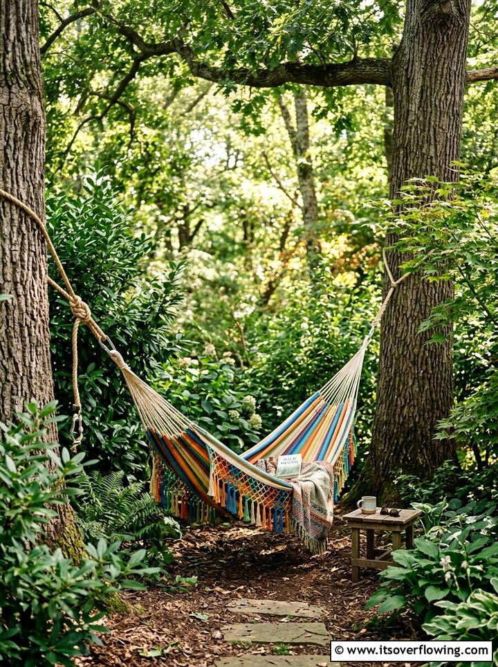Hammock hideaway - 25 creative garden ideas with hidden garden corners