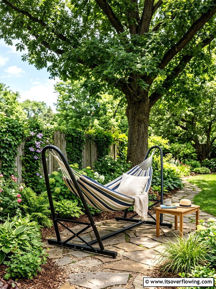 Hammock stand area - 25 backyard ideas for suburban homes