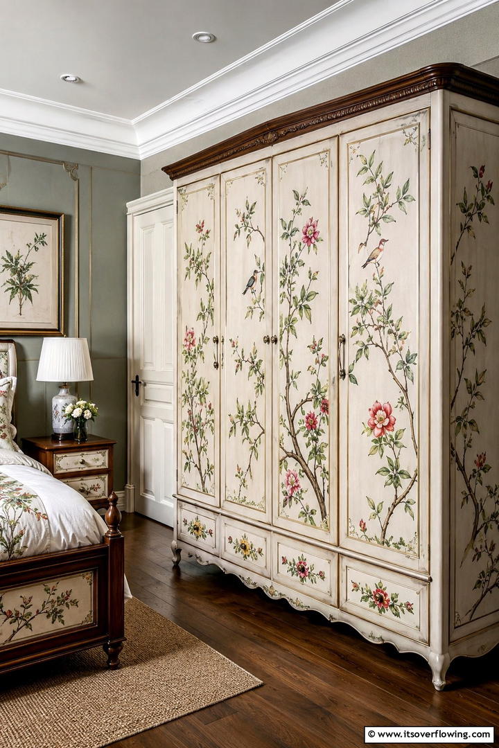 Hand Painted Furniture Detailing - 30 Shabby Chic Bedroom Ideas for Vintage-Inspired Spaces
