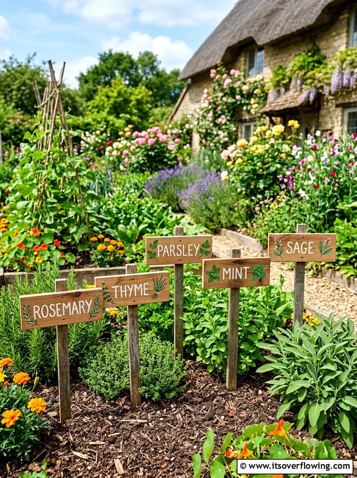 Hand Painted Garden Signs - 25 garden decor ideas with wood art