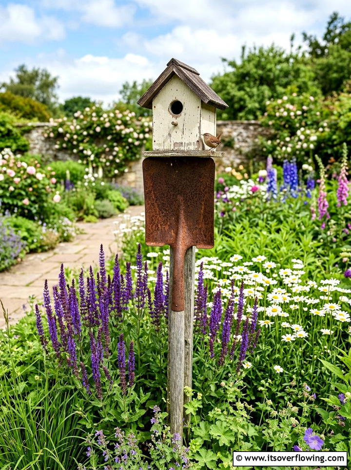 Hand Tool Wind Chime - 25 recycled garden ideas with old tools