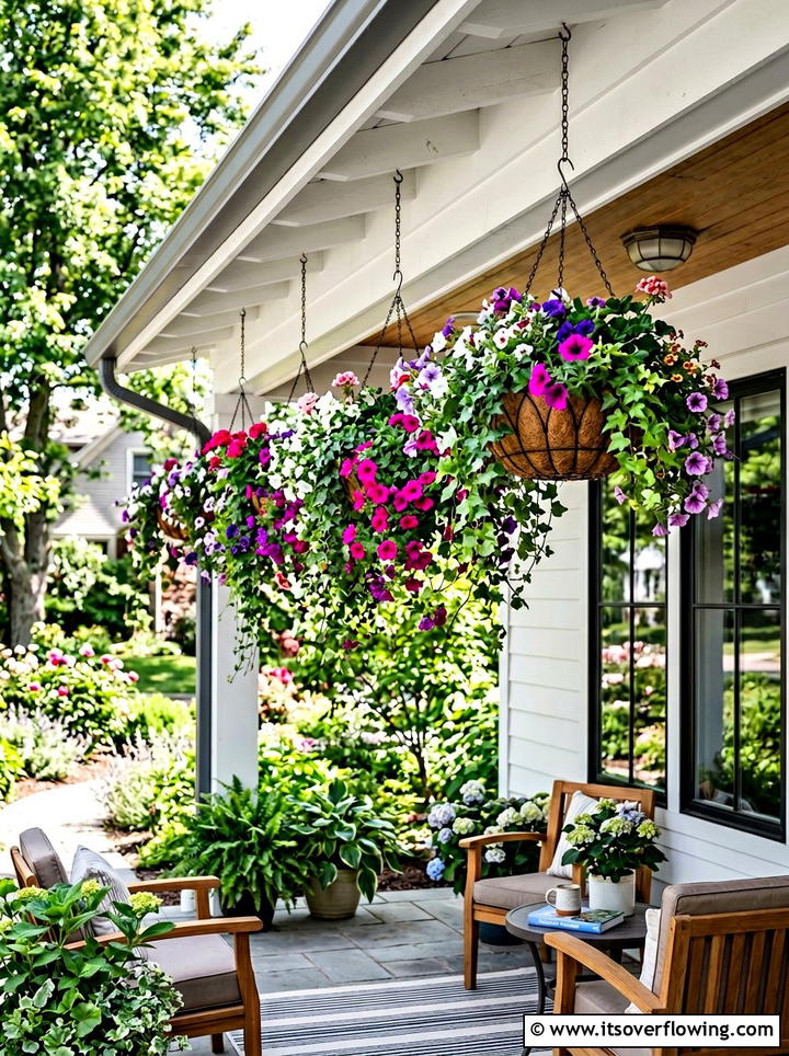 Hanging Basket - 25 garden design ideas with height variation