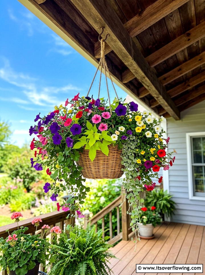 Hanging Basket Arrangement - 25 garden ideas for small spaces