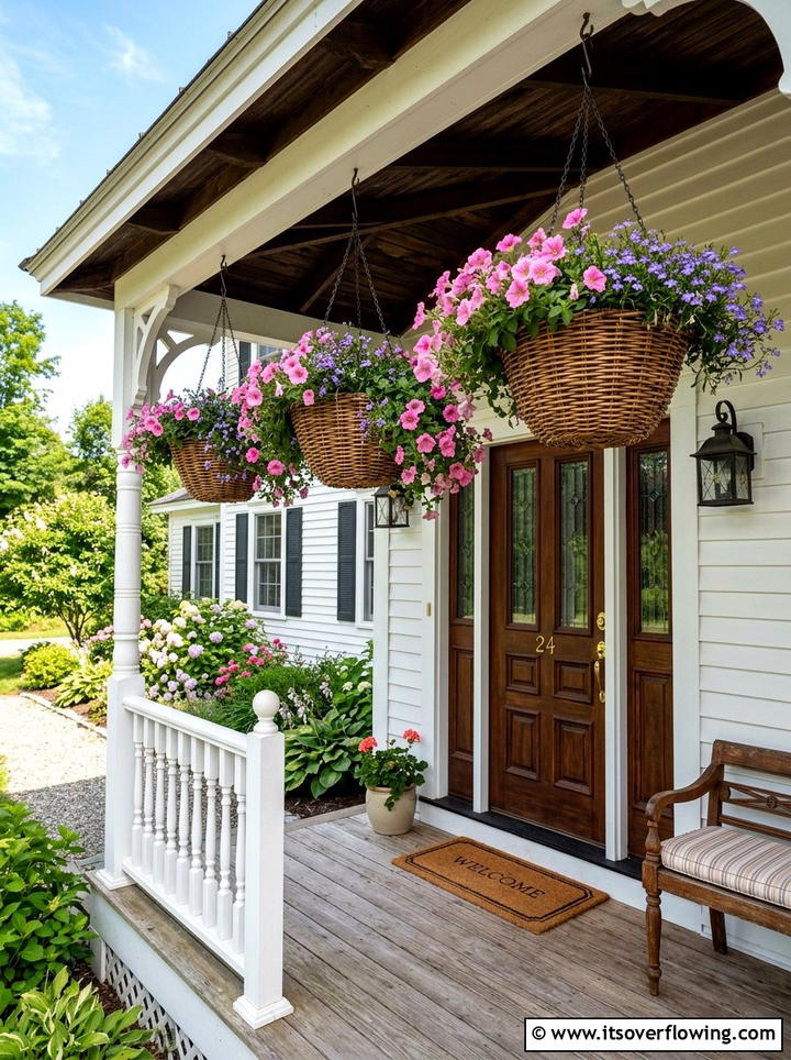 Hanging Basket Display - 25 garden ideas for spring