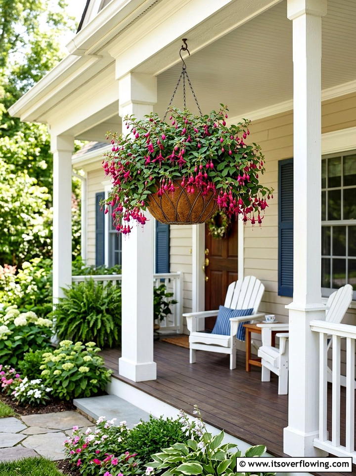 Hanging Basket Front Porch - 25 small garden ideas for front yard