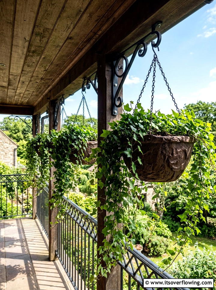 Hanging Baskets With Heavy Liners - 25 small garden ideas for windy balconies