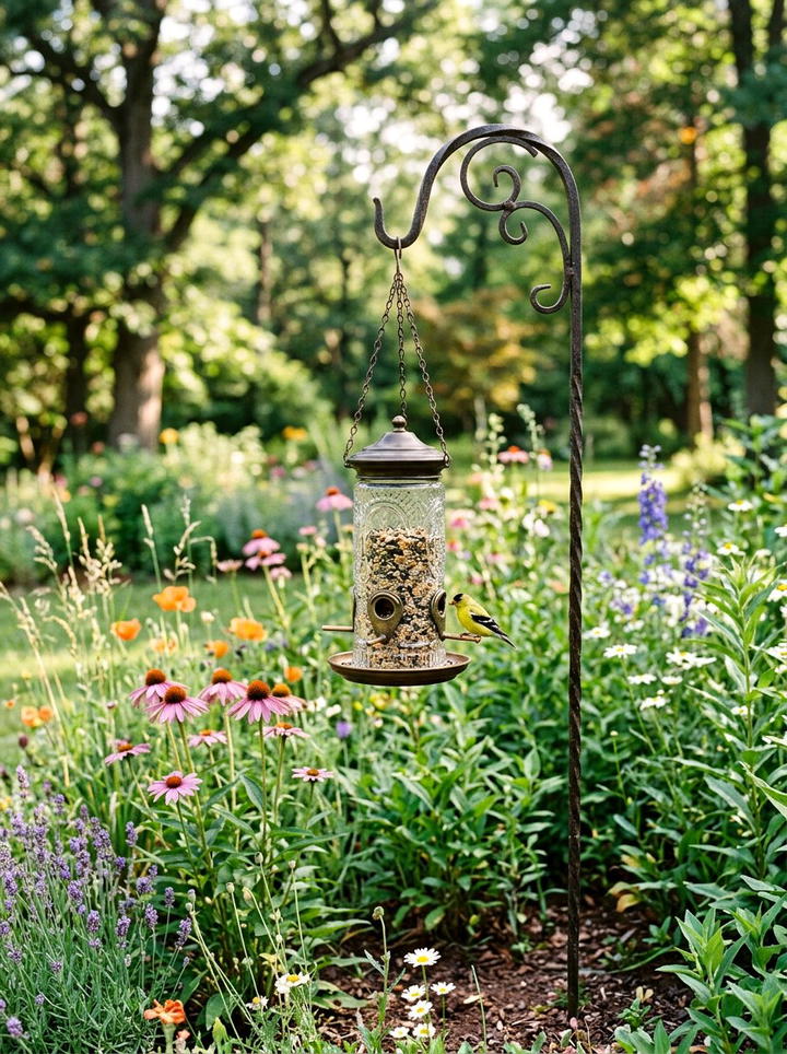 Hanging Bird Feeder - 25 backyard decorating ideas on a budget
