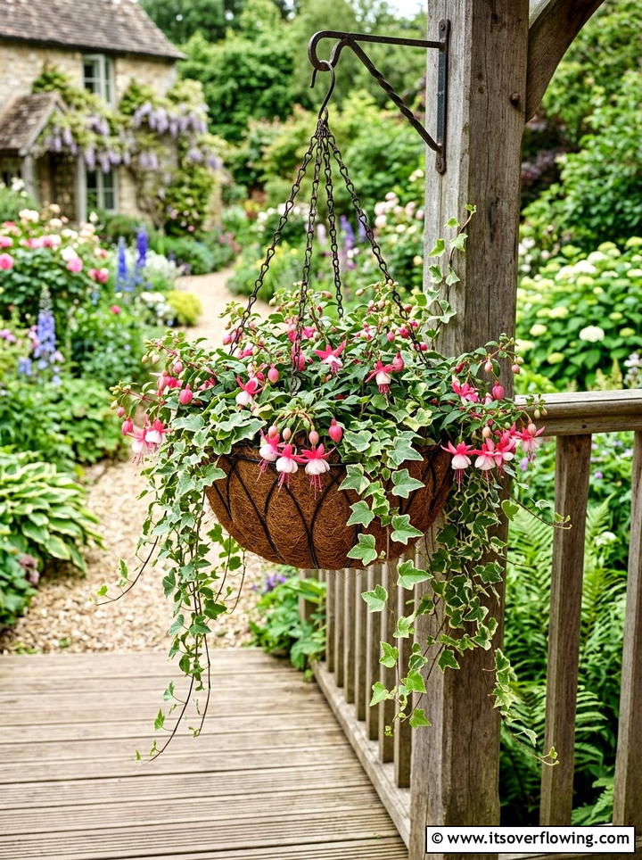Hanging Deck Basket - 25 garden design ideas for decks