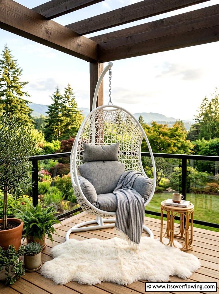 Hanging Egg Chair - 25 garden ideas for boho style