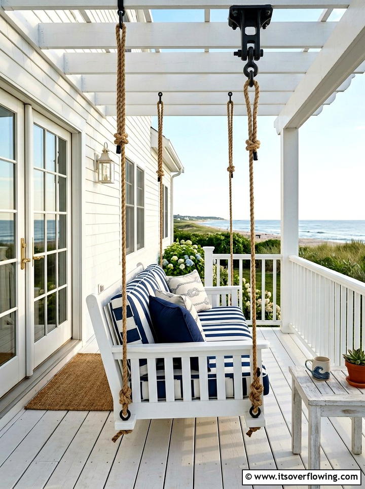 Hanging Egg Chair - 25 backyard decorating ideas with deck decor