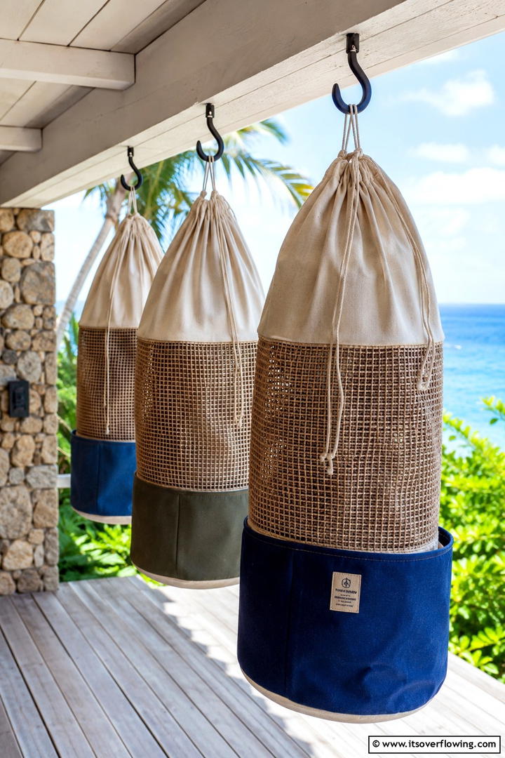 Hanging Fabric Storage Bags - 30 Outdoor Toy Storage Ideas to Keep Your Yard Clutter-Free