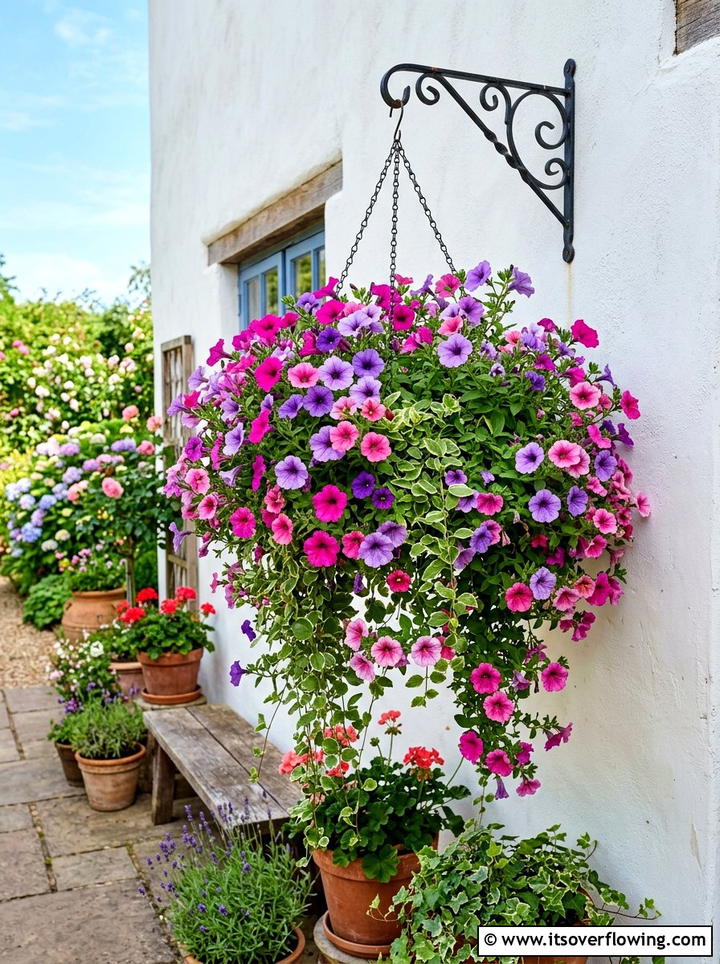 Hanging Flower Basket - 25 creative garden ideas for patios