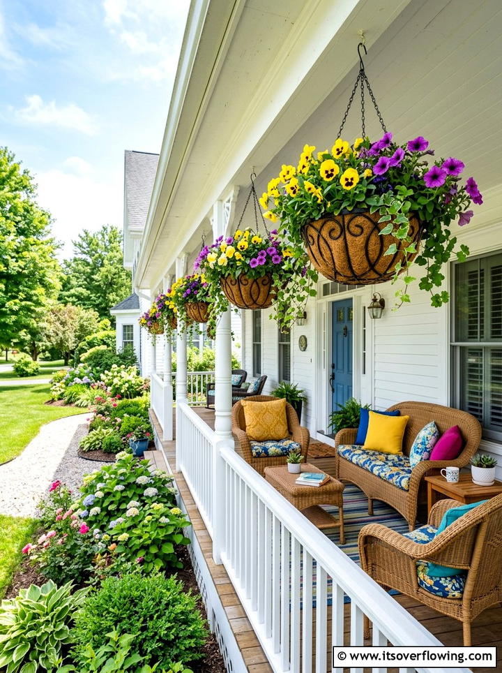 Hanging Flower Basket - 25 garden decor ideas