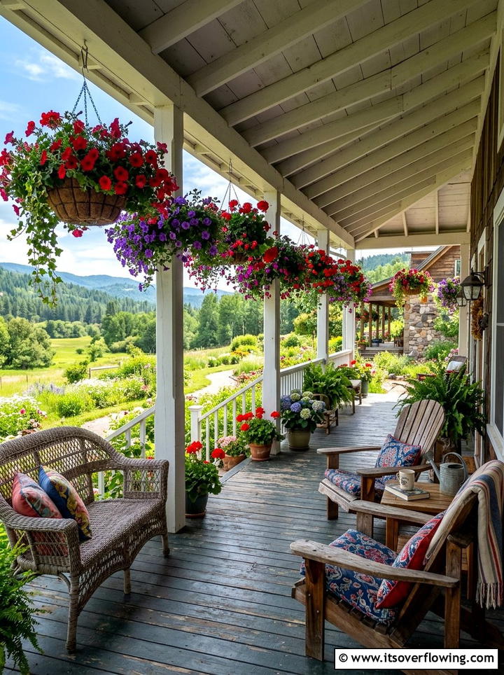 Hanging Flower Basket Porch - 25 front porch ideas for covered porch