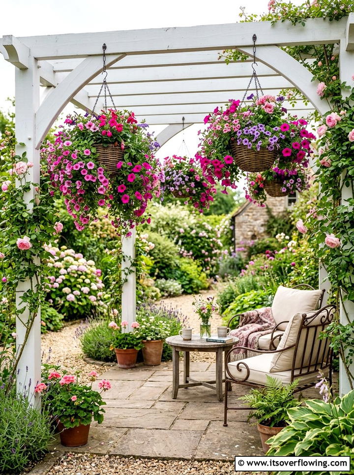 Hanging Flower Baskets - 25 backyard decorating ideas with planters