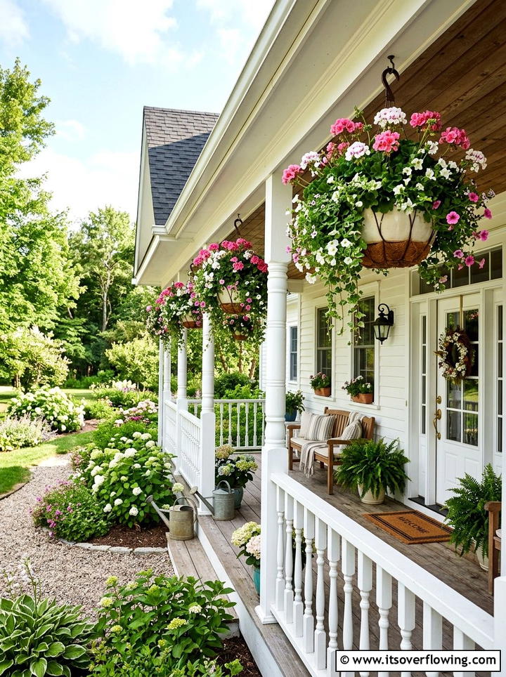 Hanging Flower Baskets - 25 cheap garden ideas for backyard