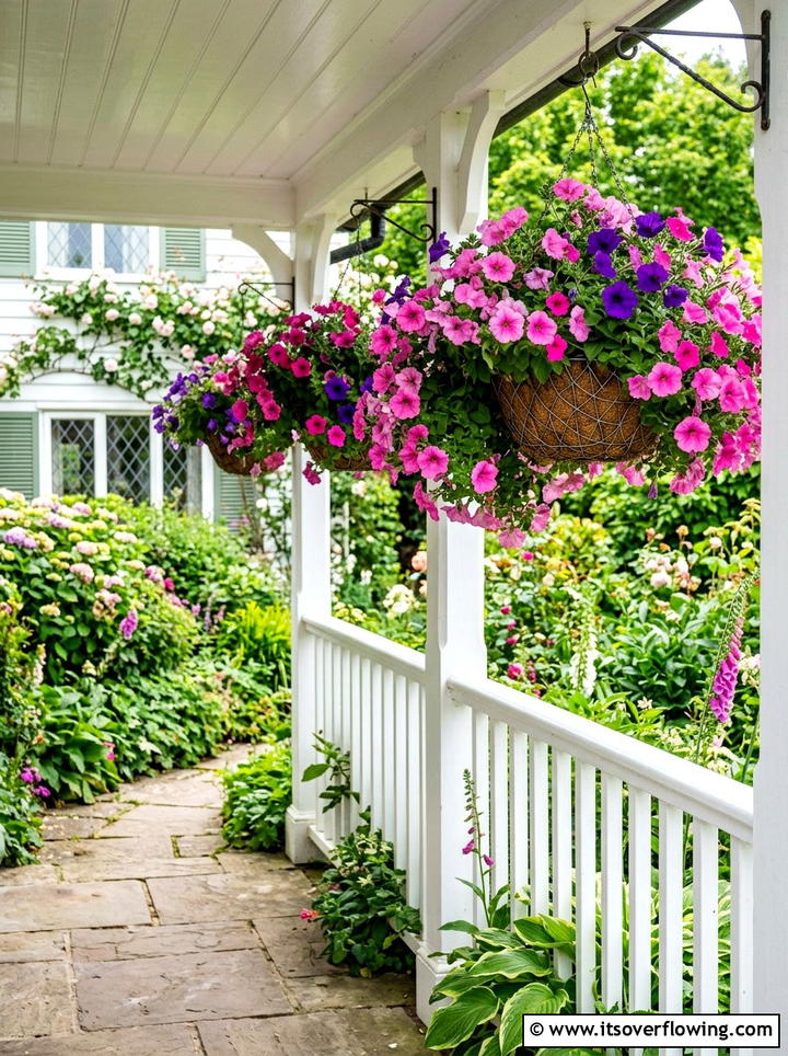 Hanging Flower Baskets - 25 small garden ideas for quick makeover