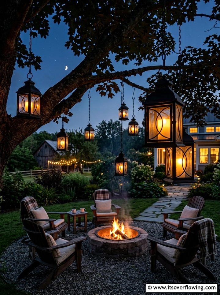 Hanging Lanterns - 25 garden ideas with lights