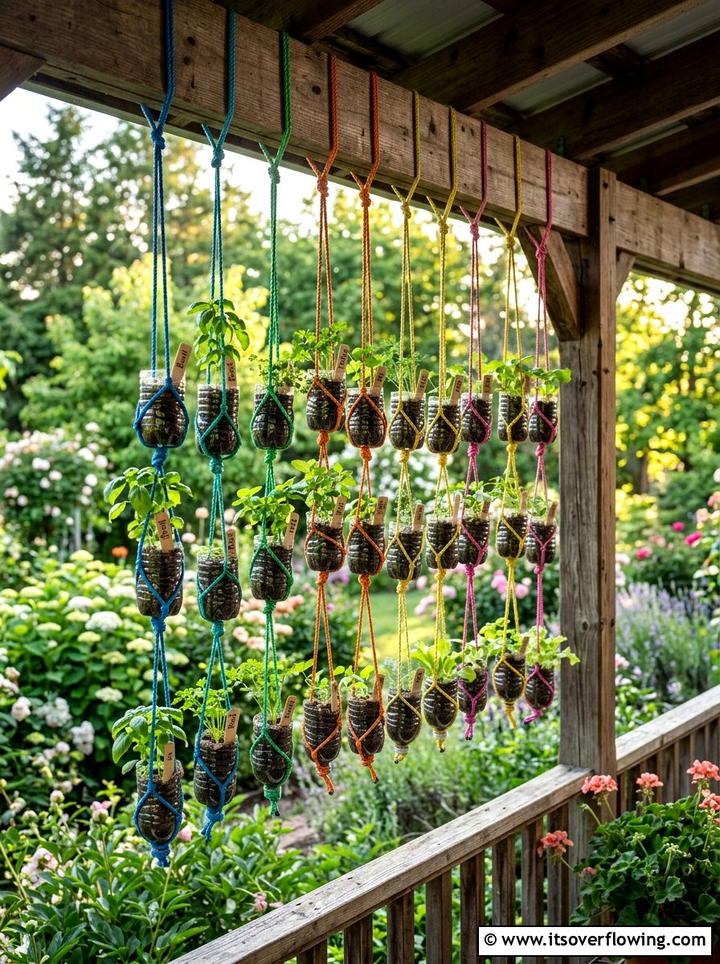 Hanging Nursery - 25 recycled garden ideas with plastic bottles
