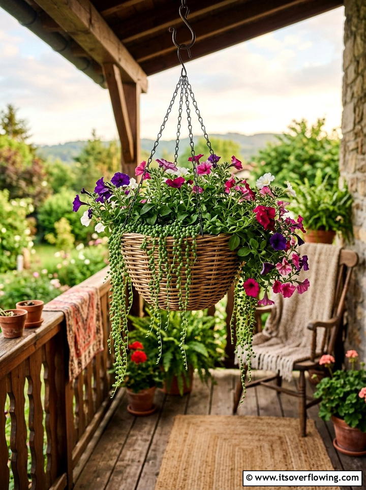 Hanging Plant Basket - 25 garden ideas for balconies
