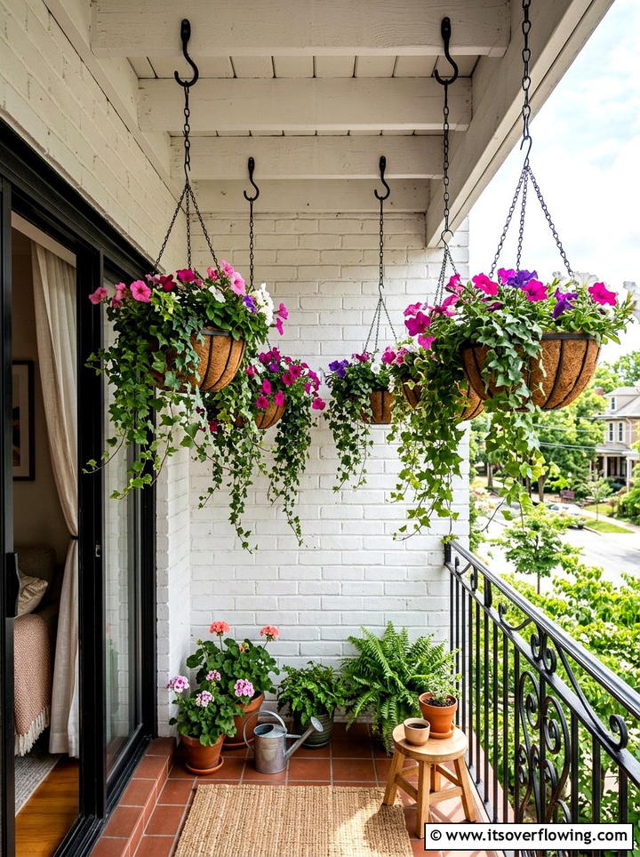 Hanging Plant Basket - 25 small garden ideas for apartments
