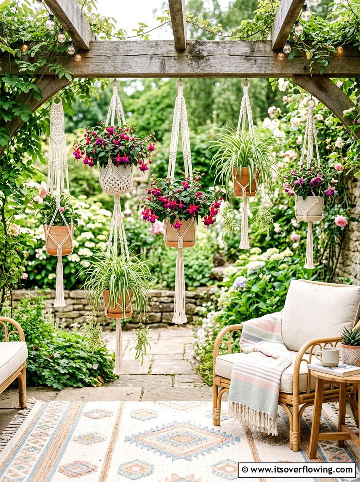 Hanging Plant Basket - 25 small garden ideas for balcony