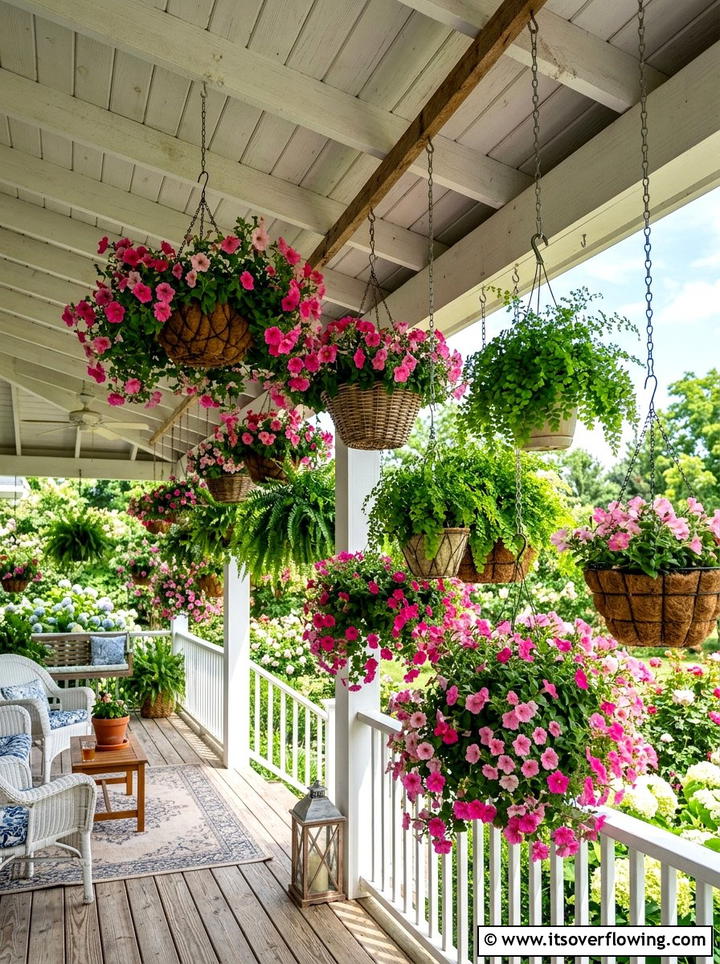 Hanging Plant Baskets - 25 garden ideas for maximalist style