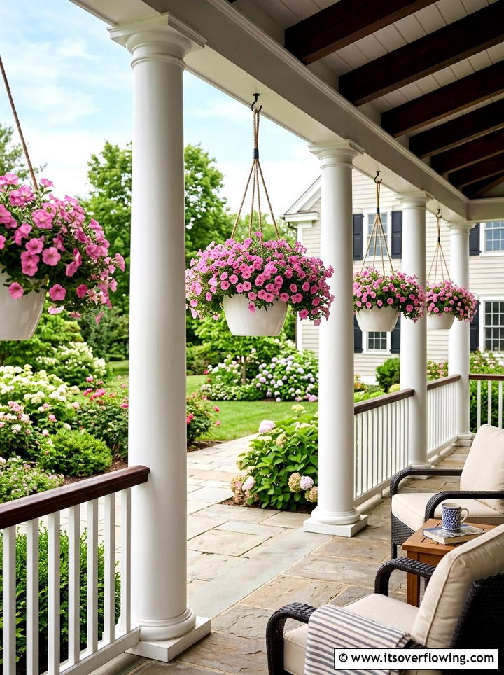 Hanging Porch Flower Pot - 25 front porch ideas for large porches