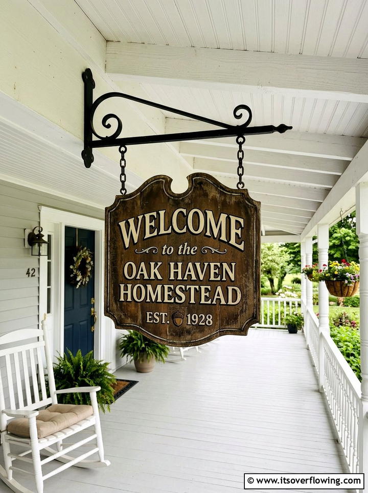 Hanging Porch Sign - 25 front porch decor ideas with signs
