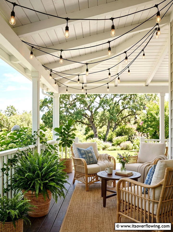 Hanging String Lights On Porch Ceiling - 25 front porch ideas with string lights