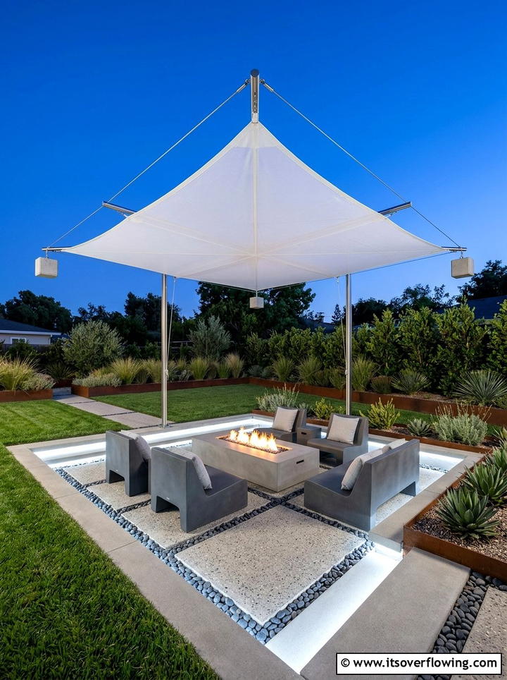 Hanging Umbrella With Weights - 25 garden decor ideas with umbrellas