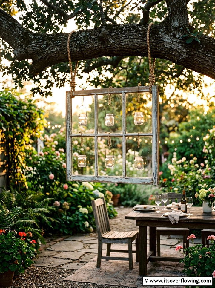 Hanging Window Decor - 25 garden decor ideas with old windows