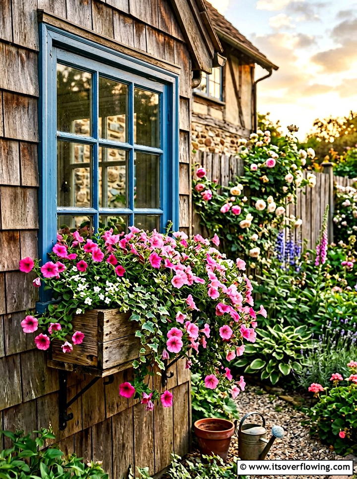 Hanging Window Planter Box - 25 upcycled garden ideas with old windows