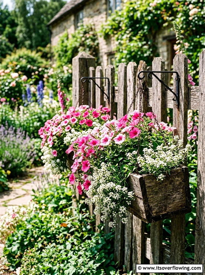 Hanging Wood Flower Box - 25 upcycled garden ideas with reclaimed wood