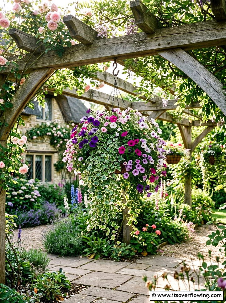 Hanging basket garden - 25 garden design ideas with pot displays