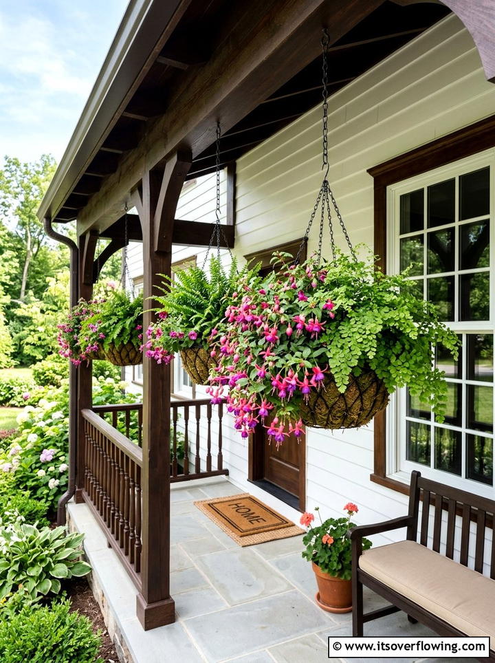Hanging baskets - 25 garden decor ideas for curb appeal