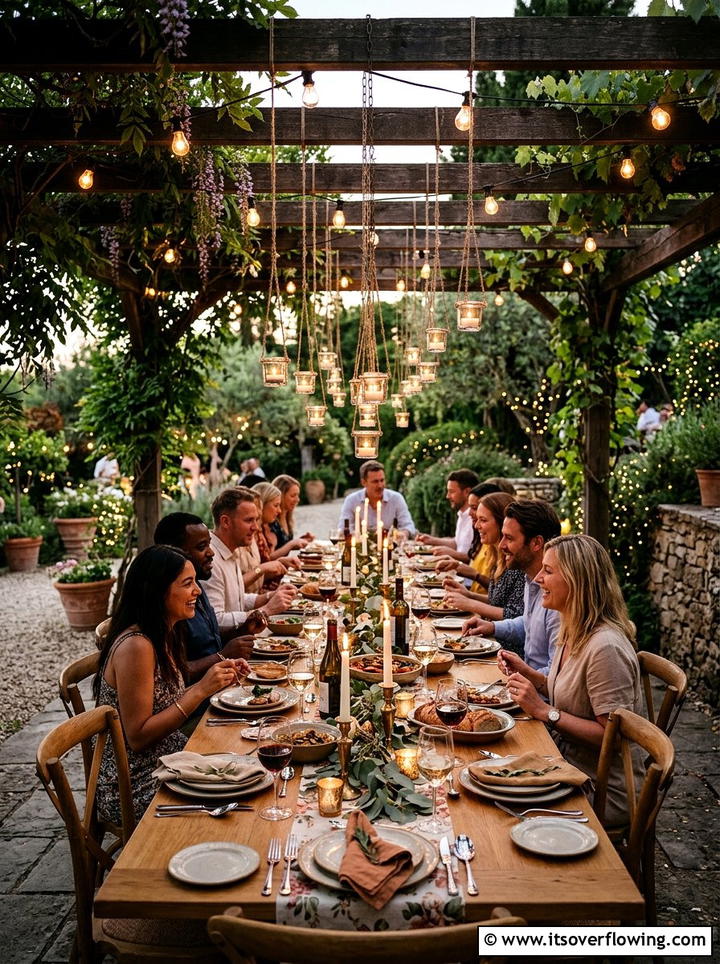 Hanging candle holders - 25 garden decor ideas with hanging decor