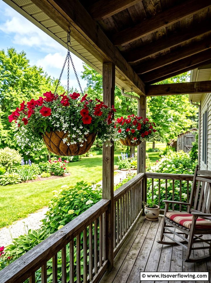 Hanging flower baskets - 25 creative garden ideas for rural homes