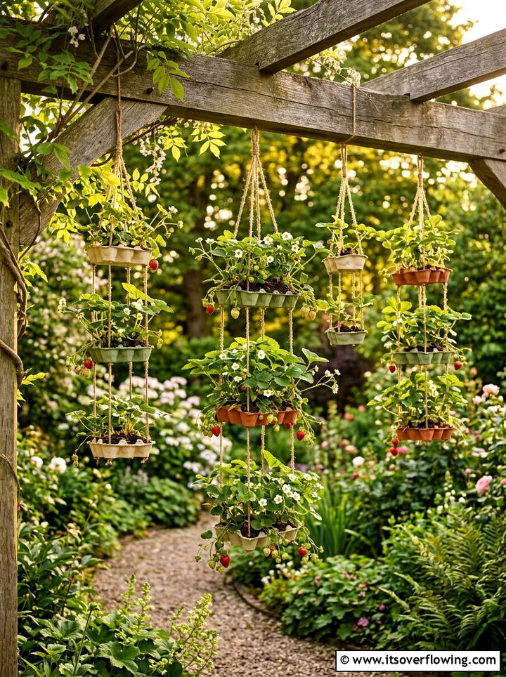 Hanging garden - 25 recycled garden ideas with egg cartons
