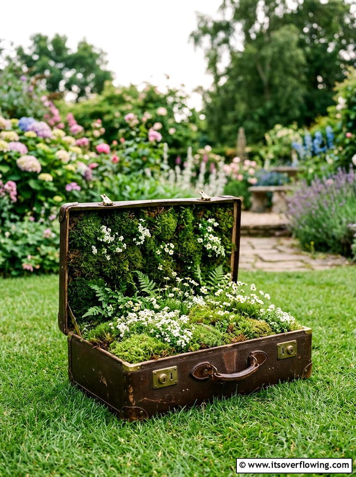 Hard Shell Suitcase - 25 reusing old things ideas for garden planters