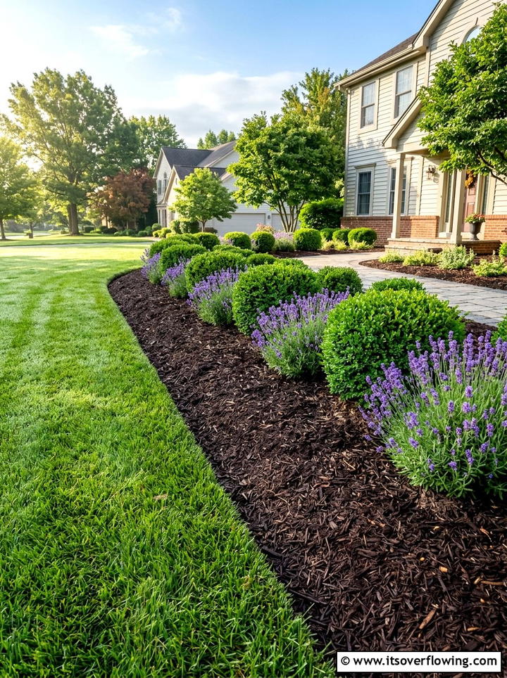 Hardwood Mulch Border - 25 garden ideas with mulch
