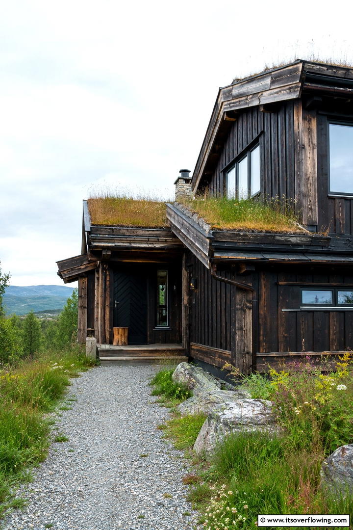 Harmonious Natural Integration - 30 Scandinavian House Exterior Ideas for Modern Homes