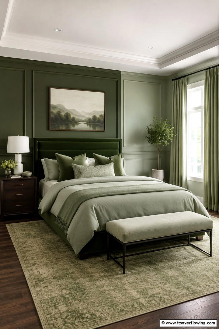 Harmonious Sage Green Palette - 30 Sage Green Bedroom Ideas for Serene Modern Spaces