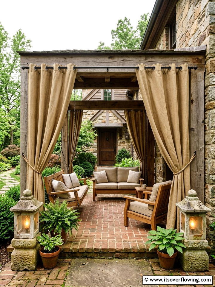 Heavy Canvas Front Porch Curtains - 25 front porch ideas with outdoor curtains