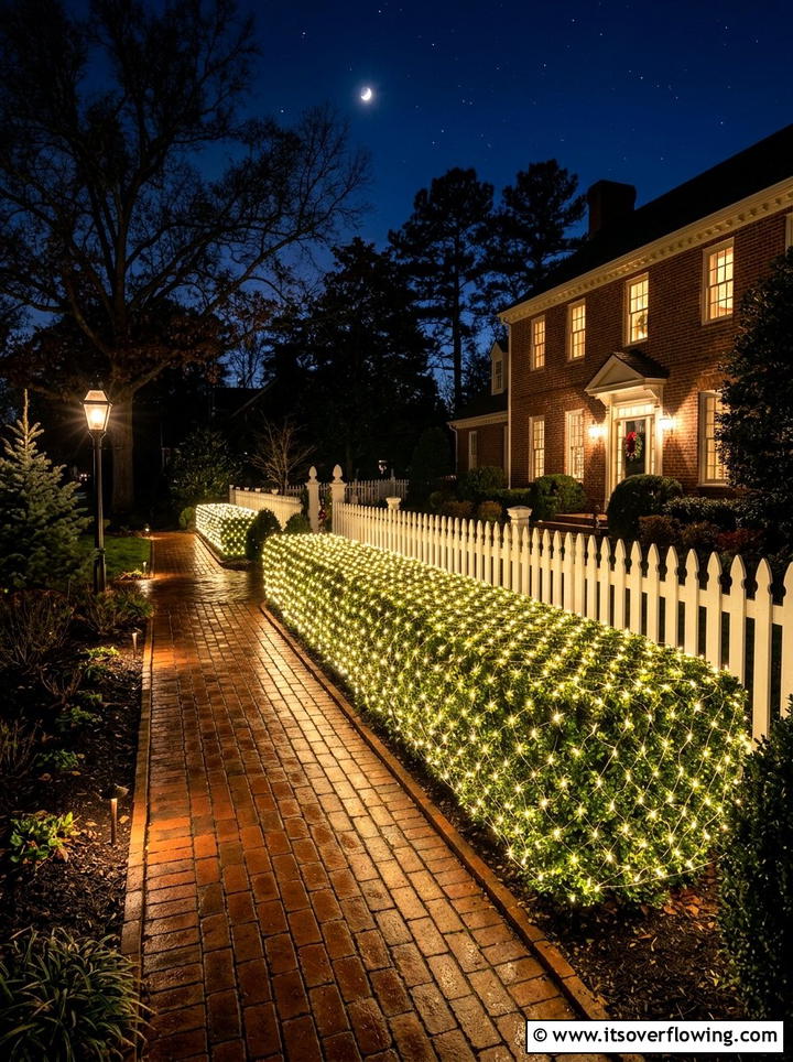 Hedge Net Lights - 25 garden ideas with lights