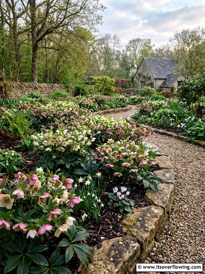 Hellebore Garden - 25 garden design ideas with woodland plants