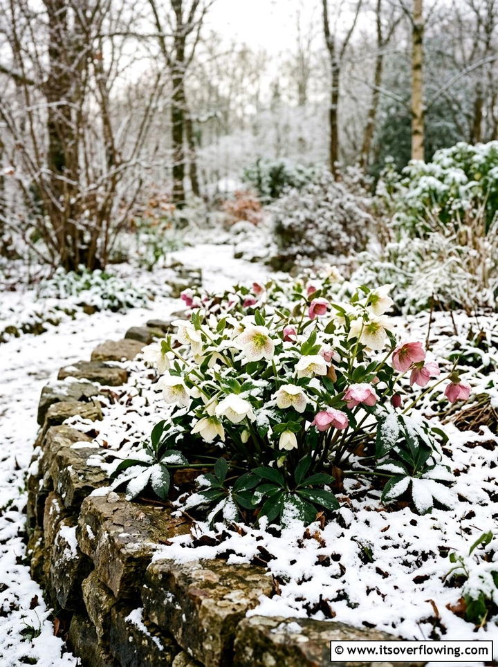 Hellebore Plant - 25 garden decor ideas with winter decor